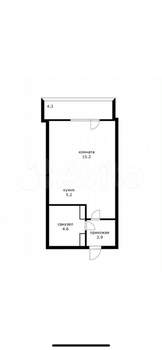 Студия квартира, вторичка, 32м2, 3/22 этаж