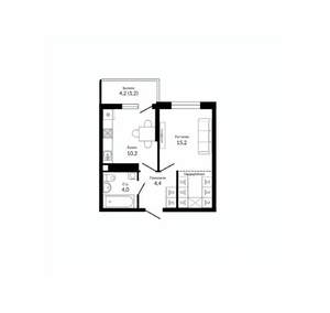 1-к квартира, вторичка, 36м2, 5/22 этаж