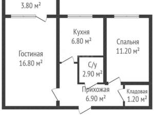 2-к квартира, вторичка, 45м2, 5/5 этаж