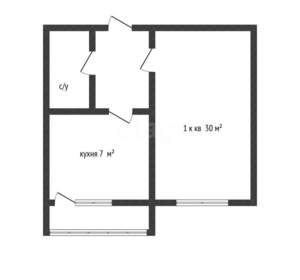 1-к квартира, вторичка, 30м2, 5/6 этаж