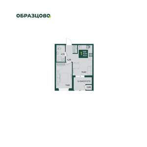 1-к квартира, вторичка, 39м2, 2/18 этаж