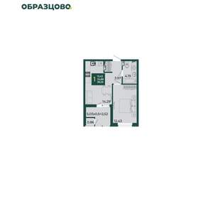 1-к квартира, вторичка, 38м2, 5/18 этаж
