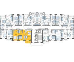2-к квартира, строящийся дом, 61м2, 21/23 этаж