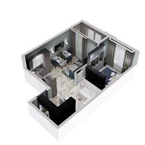 1-к квартира, вторичка, 42м2, 9/9 этаж
