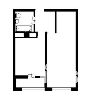 1-к квартира, вторичка, 47м2, 8/25 этаж