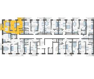 2-к квартира, строящийся дом, 61м2, 1/12 этаж