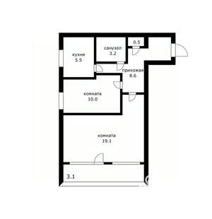 2-к квартира, вторичка, 47м2, 5/12 этаж