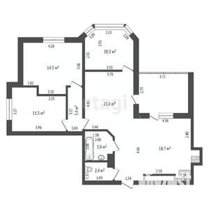 4-к квартира, вторичка, 86м2, 14/17 этаж