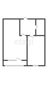 1-к квартира, вторичка, 38м2, 2/6 этаж