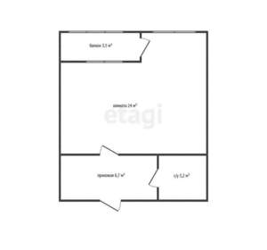 1-к квартира, вторичка, 34м2, 2/18 этаж