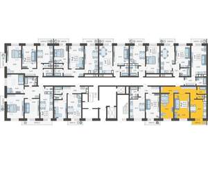 2-к квартира, строящийся дом, 65м2, 1/12 этаж