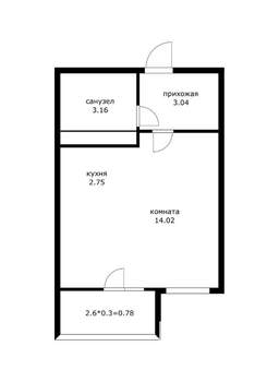 Студия квартира, вторичка, 23м2, 17/24 этаж
