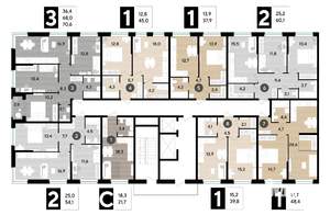 2-к квартира, вторичка, 60м2, 2/16 этаж