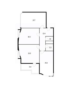 3-к квартира, вторичка, 100м2, 11/16 этаж
