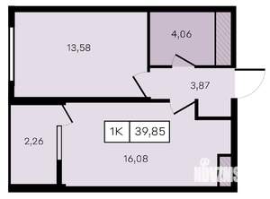 1-к квартира, вторичка, 40м2, 3/8 этаж