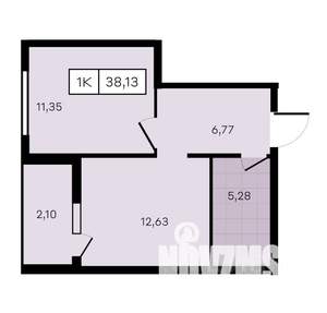 1-к квартира, вторичка, 38м2, 3/8 этаж