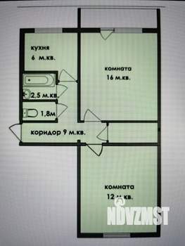 2-к квартира, вторичка, 47м2, 4/5 этаж