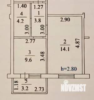 1-к квартира, вторичка, 32м2, 4/6 этаж