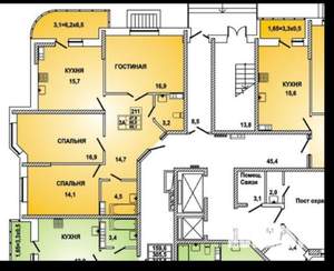 3-к квартира, вторичка, 87м2, 1/16 этаж