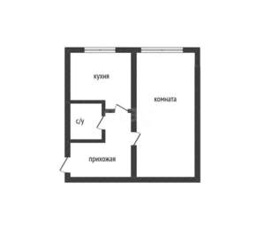 1-к квартира, вторичка, 32м2, 3/5 этаж