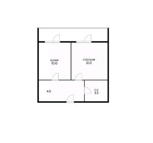 1-к квартира, вторичка, 30м2, 1/6 этаж