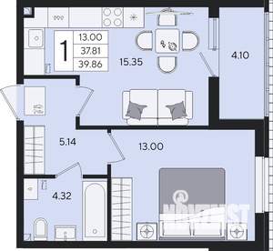 1-к квартира, вторичка, 40м2, 2/8 этаж
