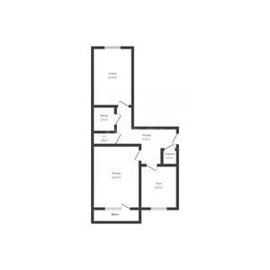 2-к квартира, вторичка, 51м2, 4/5 этаж