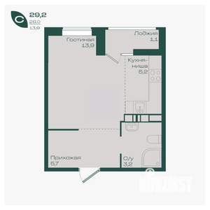 Студия квартира, вторичка, 29м2, 11/18 этаж