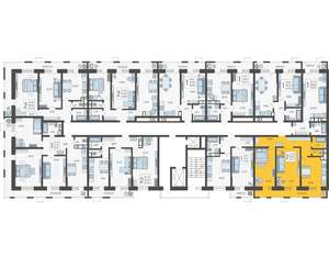 2-к квартира, строящийся дом, 67м2, 7/12 этаж