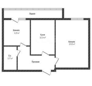 2-к квартира, вторичка, 46м2, 1/12 этаж