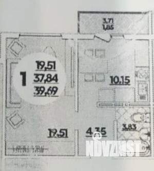 1-к квартира, вторичка, 38м2, 16/16 этаж