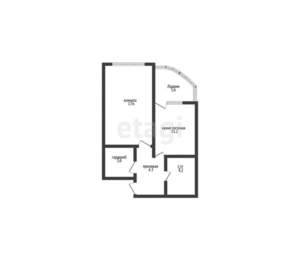 1-к квартира, вторичка, 43м2, 15/19 этаж