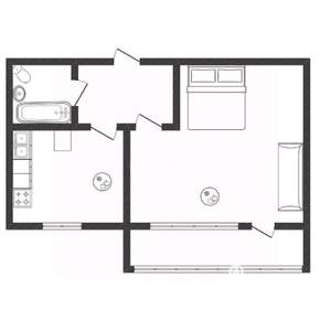 1-к квартира, вторичка, 34м2, 3/5 этаж