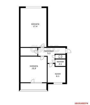 2-к квартира, вторичка, 51м2, 4/5 этаж