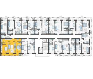 2-к квартира, строящийся дом, 67м2, 9/12 этаж