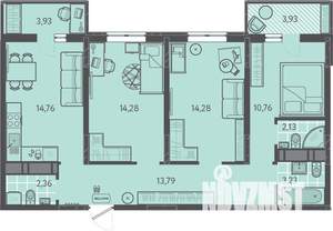 3-к квартира, вторичка, 78м2, 8/16 этаж