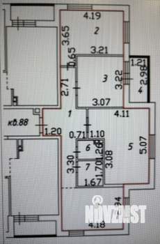 3-к квартира, вторичка, 69м2, 2/9 этаж