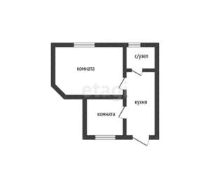 2-к квартира, вторичка, 29м2, 1/1 этаж