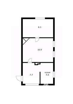 2-к квартира, вторичка, 37м2, 2/2 этаж