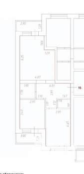 2-к квартира, вторичка, 55м2, 3/9 этаж