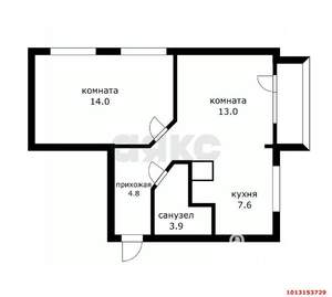 2-к квартира, вторичка, 47м2, 4/5 этаж