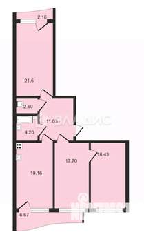 3-к квартира, вторичка, 95м2, 14/18 этаж