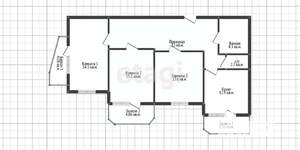 3-к квартира, вторичка, 80м2, 4/23 этаж