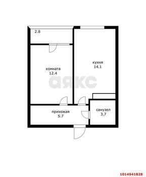 1-к квартира, вторичка, 39м2, 2/16 этаж