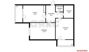 2-к квартира, вторичка, 65м2, 3/18 этаж
