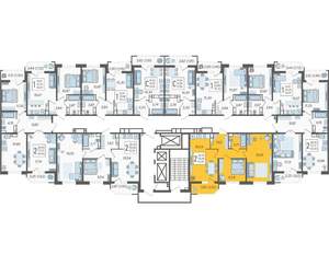 2-к квартира, вторичка, 61м2, 19/23 этаж