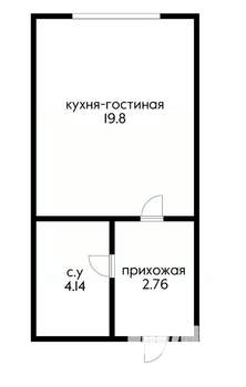 Студия квартира, вторичка, 27м2, 12/15 этаж