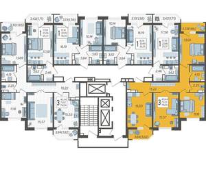 3-к квартира, вторичка, 79м2, 18/23 этаж