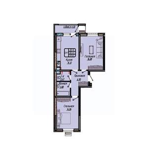 2-к квартира, вторичка, 60м2, 10/18 этаж