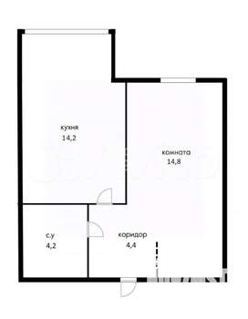 1-к квартира, вторичка, 33м2, 21/23 этаж